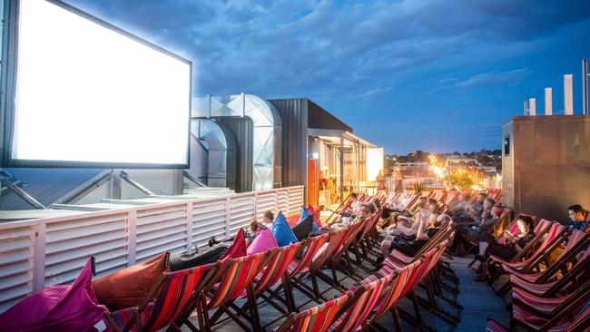 Lido Cinemas summer rooftop cinema set-up known as Lido on the Roof.