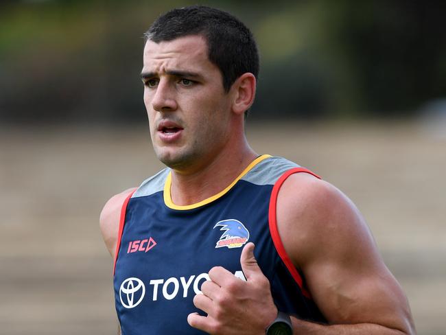 Adelaide Crows training at Thebarton Oval. A clean cut Taylor Walker. Picture: Tricia Watkinson