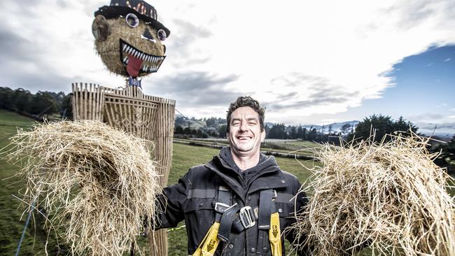 Creator of ‘Big Willie’ Marcus Gibbon ahead of the Huon Valley Mid-Winter Festival. Photograph Eddie Safarik