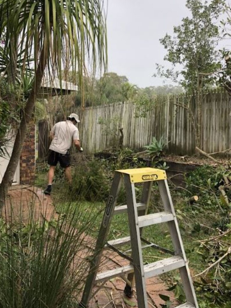 Backyard before they renovated. Picture: Supplied