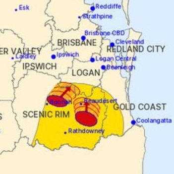 Severe thunderstorms have already begun lashing the southeast. Picture: BOM