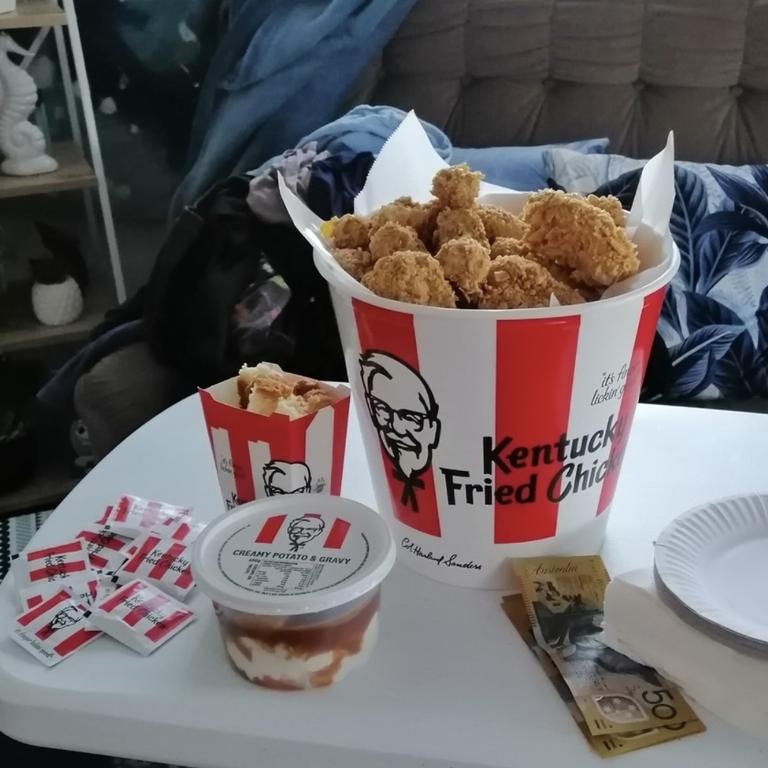 Even Tracey Seymour’s own family couldn’t believe it wasn’t KFC and was actually a cake. Picture: Supplied