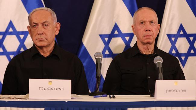 Israeli PM Benjamin Netanyahu and Defence Minister Yoav Gallant. Picture: AFP