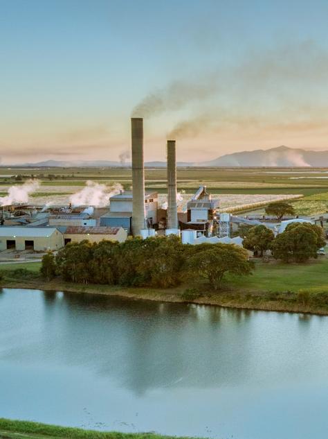 The two concrete stacks (pictured) that once towered over Kalamia Mill for 50 years have been replaced by a single steel stack. With the 2025 crushing season starting this week, it means local residents will now see steam rising from a single stack at Kalamia Mill instead of the familiar two. Picture: Supplied