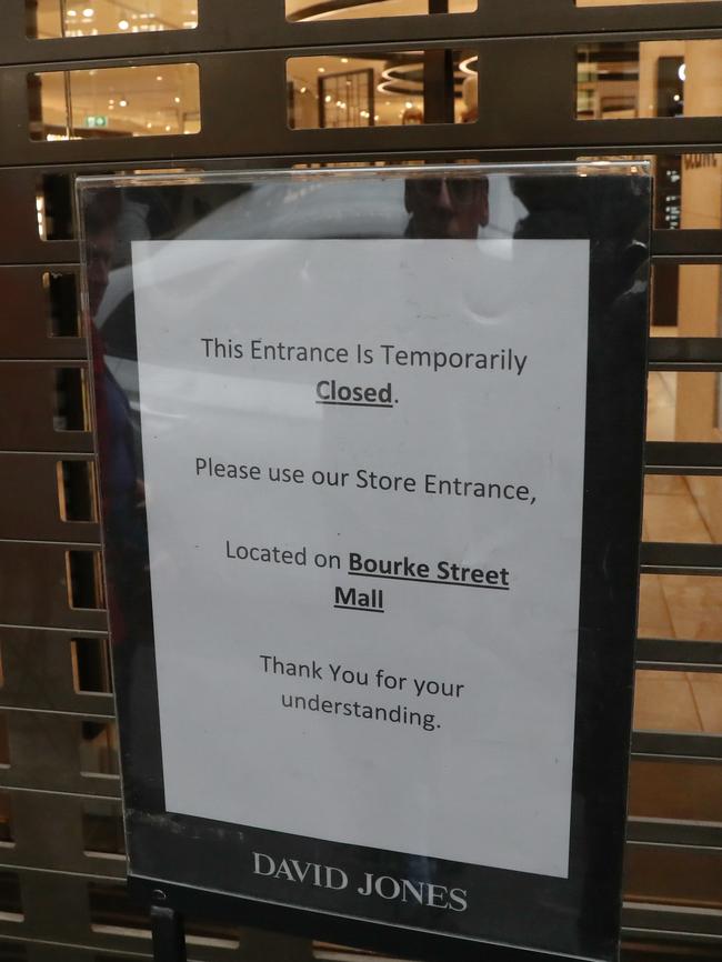 The store was temporarily closed. Picture: NCA NewsWire / David Crosling