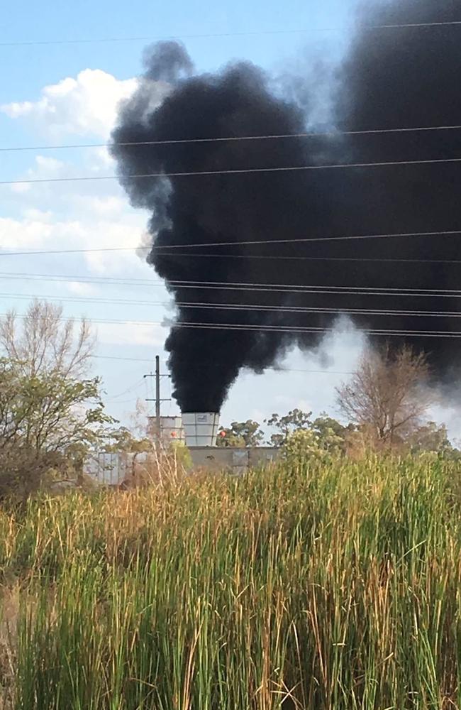 Smoke billows from North Goonyella mine – now Centurion.