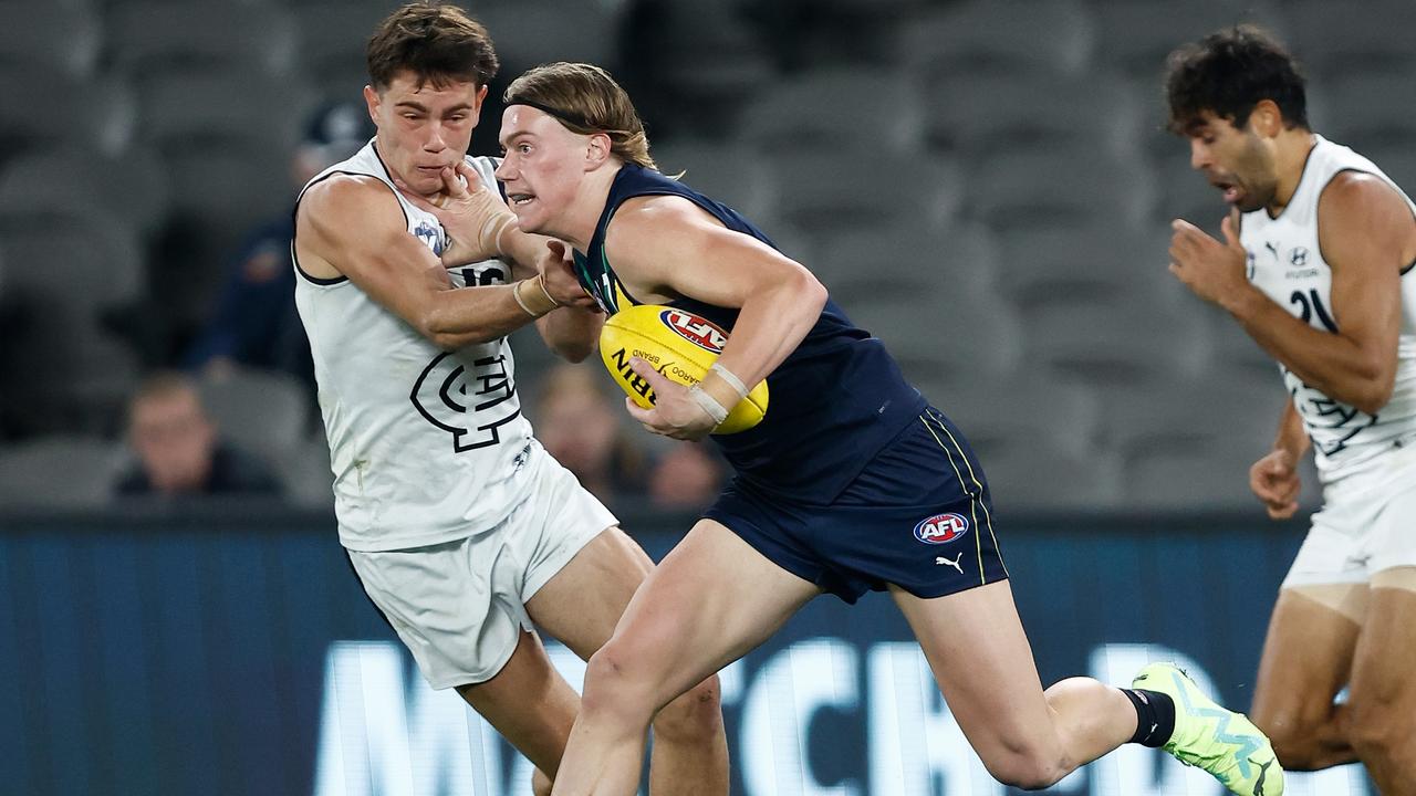 Likely No. 1 draft pick Harley Reid in action for the AFL Academy side. Picture: Michael Willson/AFL Photos