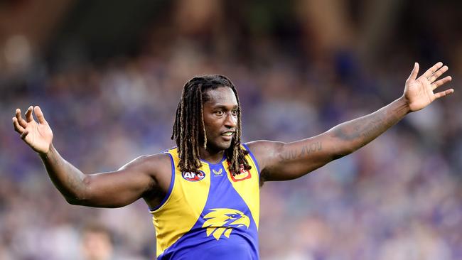 Naitanui exits the game as one of the biggest box-office footballers of the 21st century. (Photo by Will Russell/AFL Photos via Getty Images)