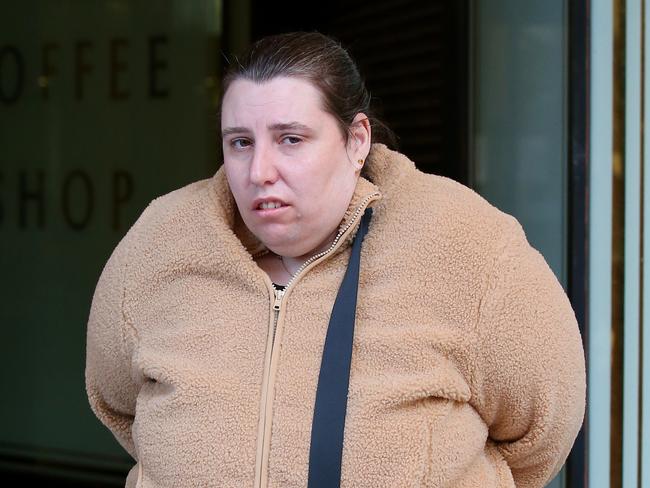 Lisa Christian appeared at Downing Centre Local Court on Wednesday as police seek an AVO against her on behalf of Nova host Michael Wipfli. Picture: Nikki Short / NCA NewsWire