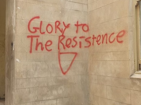 Anti-Semitic graffiti at the University of Melbourne. Picture: Supplied