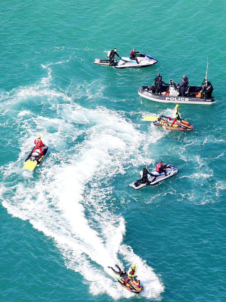 The search for the missing Yak-52 plane around South Stradbroke Island (Jumpinpin) where the pilot and passenger on board are still missing. Picture: NIGEL HALLETT