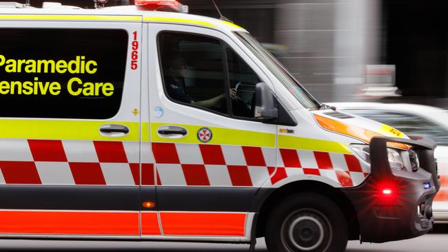 All three people involved in the crash were taken to hospital. Picture: NewsWire/ Tim Pascoe