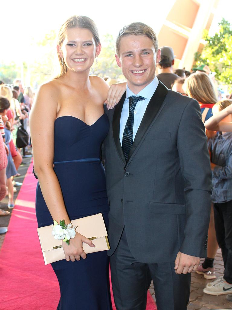 Sarah Williamson and James Steer at the 2015 St Philip’s College formal at the Alice Springs Convention Centre. Picture: NT NEWS<br/>