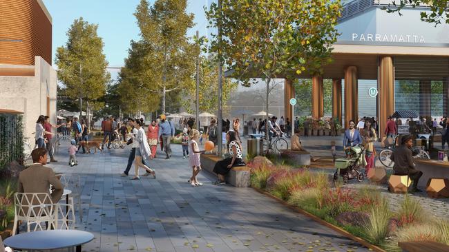 Parramatta station will be bounded by George, Macquarie, Church and Smith streets.