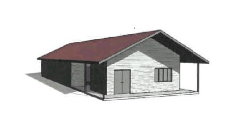 A proposed design of the kiosk building at the Mount Morgan pool. The building would include female and male changing rooms and toilets, disability rooms, a kiosk and storeroom.