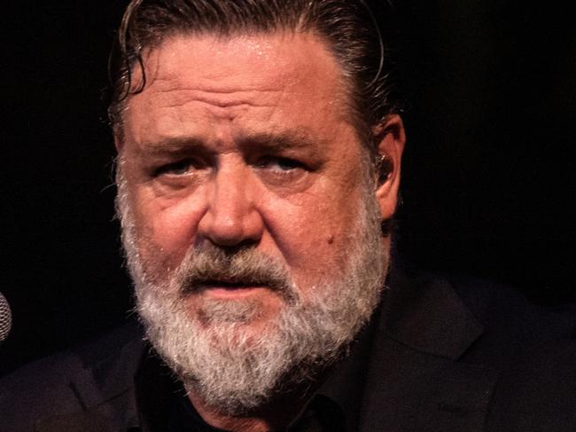 CATANZARO, ITALY - JUNE 20: Russell Crowe performs in Teatro Politeama during Magna Grecia Film Festival on June 20, 2023 in Catanzaro, Italy. (Photo by Ivan Romano/Getty Images)