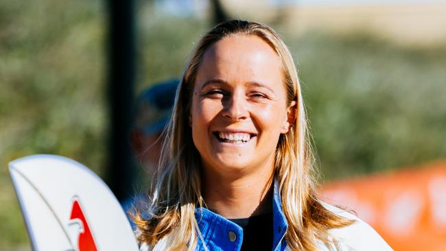 NARRABEEN, NEW SOUTH WALES, AUSTRALIA - MAY 14: Isabella Nichols of Australia prior to surfing in Heat 2 of the Semifinals at the GWM Sydney Surf Pro on May 14, 2024 at Narrabeen, New South Wales, Australia. (Photo by Cait Miers/World Surf League via Getty Images)