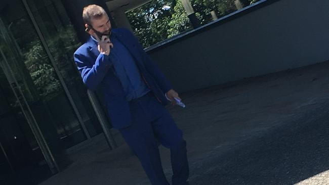 Jake Anthony Yatras leaves Coffs Harbour Court House on Monday after being convicted of drive motor vehicle during a period of disqualification.