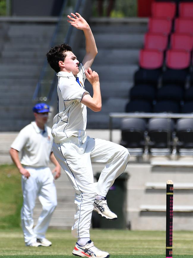 Toowoomba Grammar School bowler Charlie Lachmund. Picture, John Gass