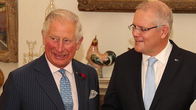 Prime Minister Scott Morrison and Prince Charles.