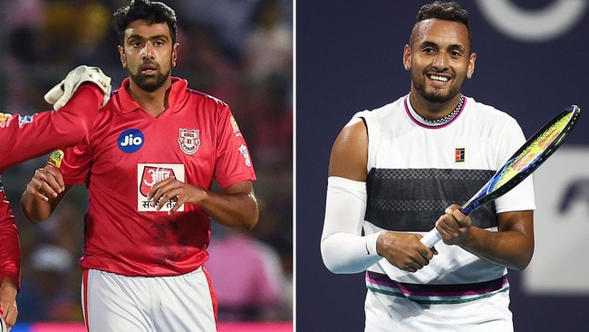 Ravi Ashwin and Nick Kyrgios have been involved in controversial incidents this week. Picture: AFP/Getty Images