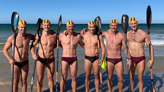 The Newport paddlers on the Sunshine Coast.