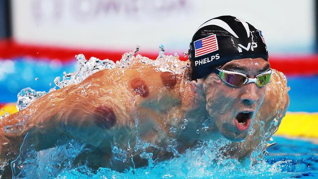 Michael Phelps in action.