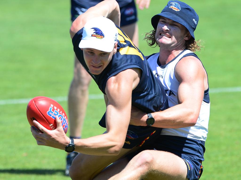 Covid and then injury have ruined gun Crows’ recruit Jordan Dawson’s pre-season preparations. Picture: Michael Marschall