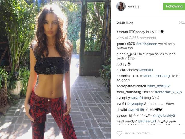 Emily Ratajkowski. Picture: Instagram