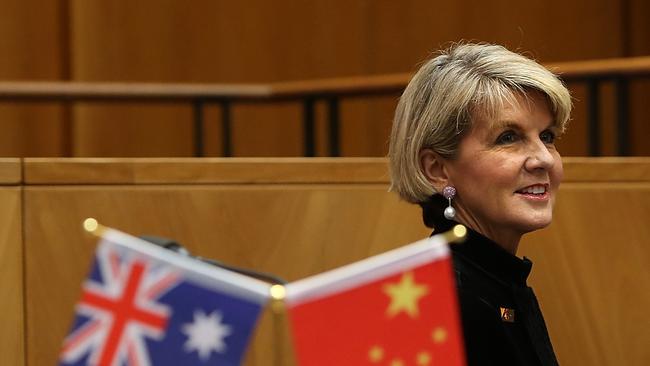 Foreign Affairs Minister Julie Bishop attending the Australia China Business Council Canberra Networking Day 2018 at Parliament House in Canberra. Picture Kym Smith