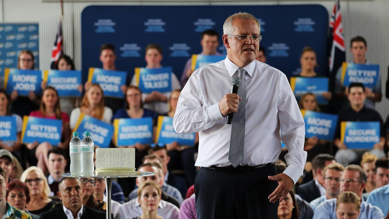 Prime Minister Scott Morrison maintains an 11-point lead over Labor’s Bill Shorten in the preferred PM stakes. Picture: Adam Taylor