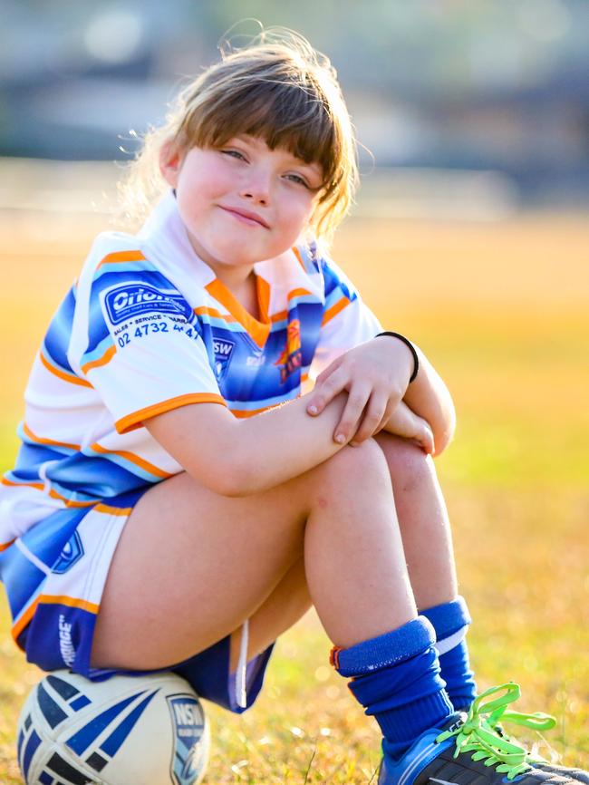 Makayla Plain, 7, at Peter Van Hasselt Park. Shalvey. Picture: Angelo Velardo