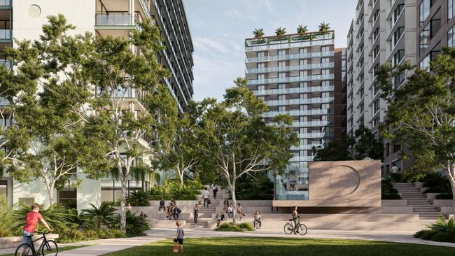 The plaza at the heart of the project. Picture: Supplied