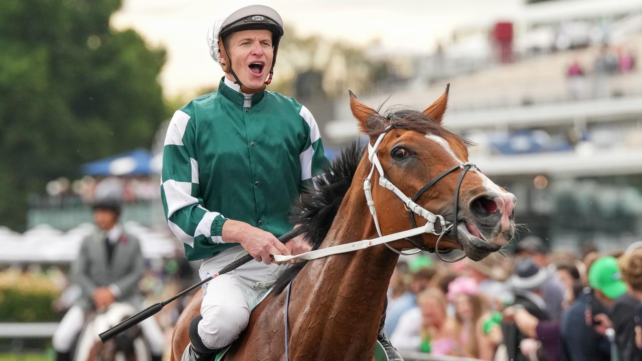 Via Sistina is reunited with James McDonald on Saturday in the Verry Elleegant Stakes. Photo: George Sal/Getty Images.