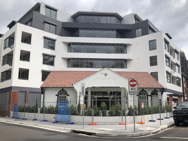 A new look. The Manly Club on Gilbert Park is due to open in March. Picture: Julie Cross.