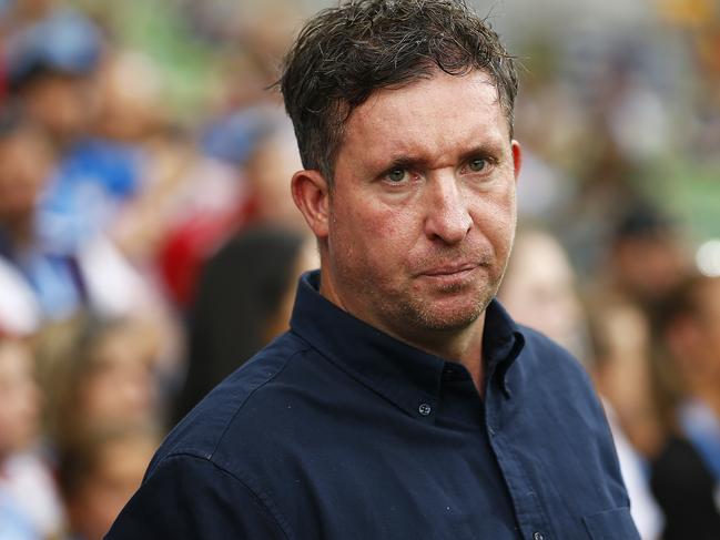 MELBOURNE, AUSTRALIA - MARCH 01: Coach Robbie Fowler of Brisbane Roar looks on during the round 21 A-League match between Melbourne City and the Brisbane Roar at AAMI Park on March 01, 2020 in Melbourne, Australia. (Photo by Daniel Pockett/Getty Images)