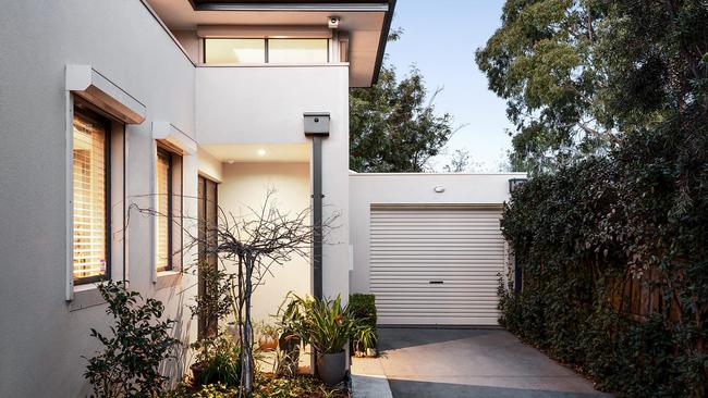 Outside the colourful home at 2/177 Station St, Fairfield.