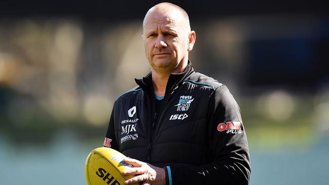 Ken Hinkley has agreed to a three-year contract extension at Port Adelaide. (Photo by Daniel Kalisz/Getty Images)