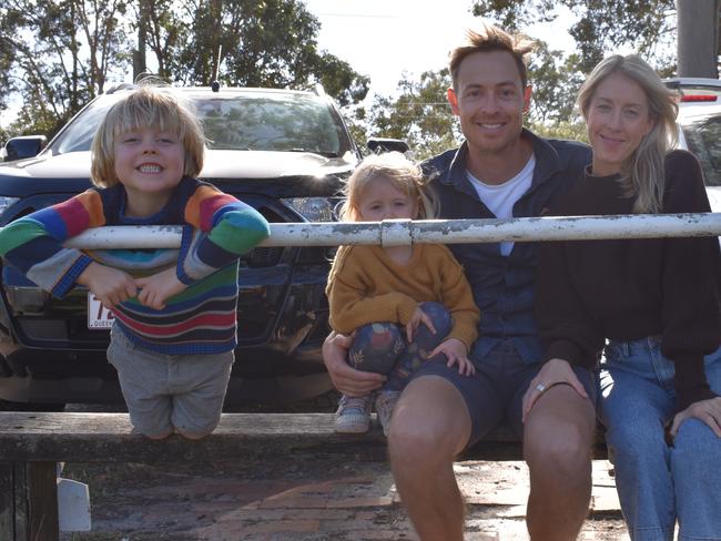 Jack, Billie, Ben and Laura Staniford all enjoying a day out at the Noosa Farmers Markets.