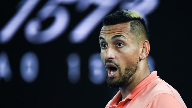 Kyrgios had a hard time in quarantine after returning to Australia. Picture: AFP