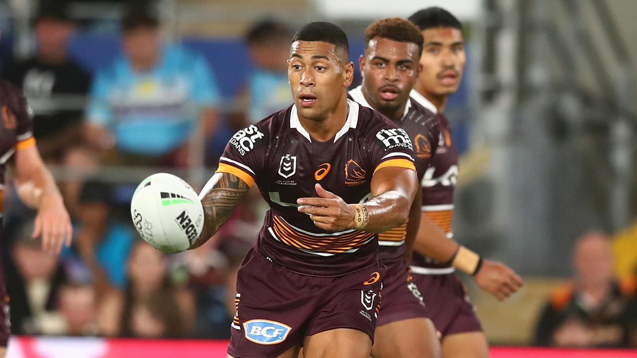 Jamayne Isaako played fullback for the Broncos against the Titans last weekend. Picture: Chris Hyde/Getty Images