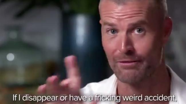 Pete Evans’ fear of “disappearing” stuck with 60 Minutes viewers. Picture: Channel 9.