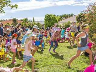 The hunt was fast-paced at last year's Ray White Mountain Creek Easter egg hunt.