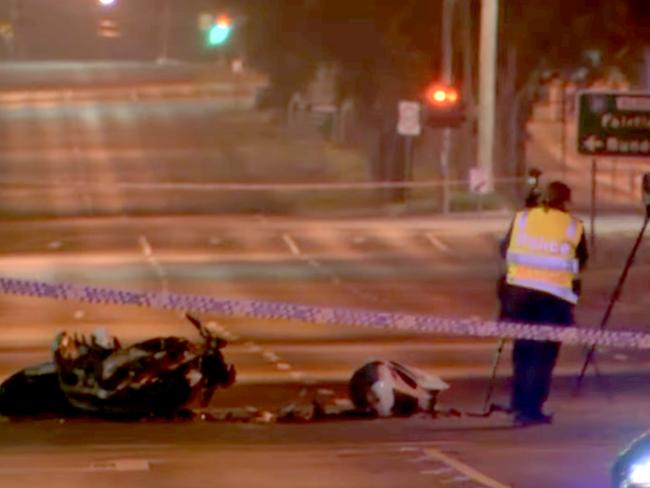 The scene of the fatal crash. Picture: 7News