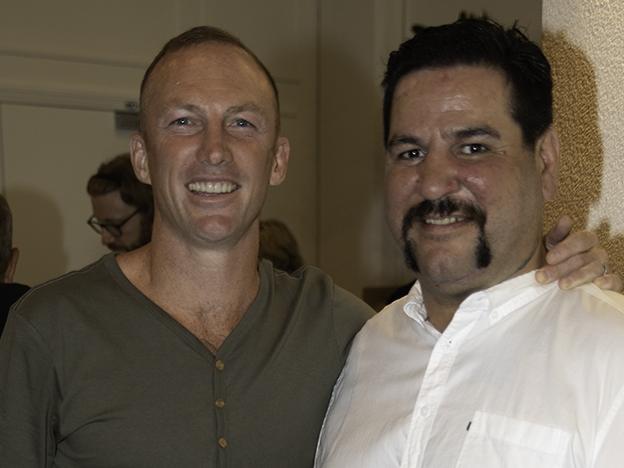 Darren Lockyer and Carl Webb at the launch of the Carl Webb Foundation at The Lussh,  Woolloongabba. Socials: Damien Anthony Rossi | Picture: Claudia Baxter Photography.