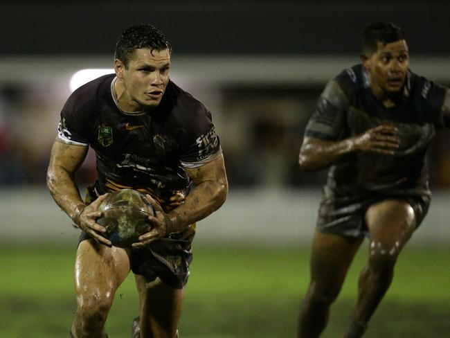 James Roberts in action during the trial game between the Broncos and Cowboys. Picture: Adam Head