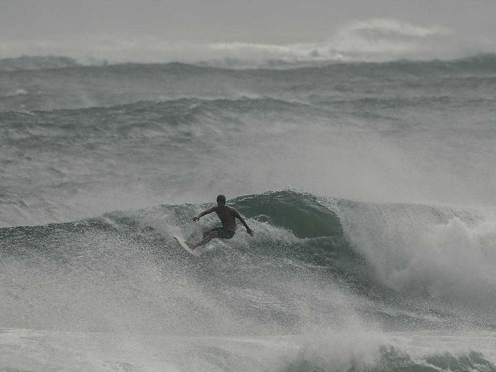 A large swell has hit Australia’s east coast. Picture: NewsWire / Glen Campbell