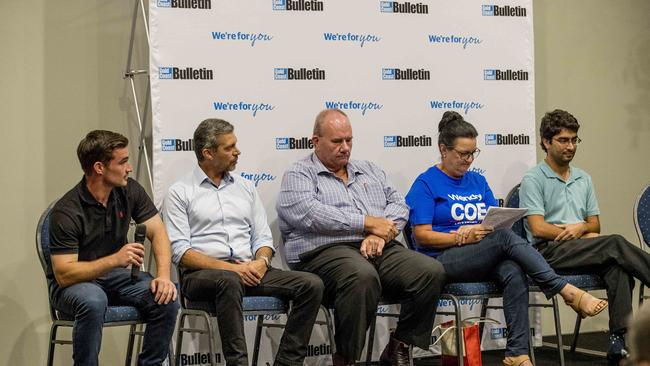 Division 7 candidates, (l-r) Ryan Bayldon-Lumsden, Andre Saint-Flour, Tony Melia, Wendy Coe and Amin Javanmard. Picture: Jerad Williams.