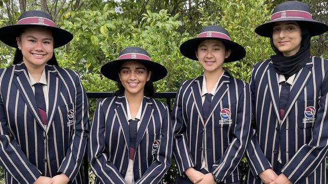 Stretton State College captains, Angeli Guevarra, Arzoo Abbas, Ann Paul and Benita Huang. Picture: Contributed