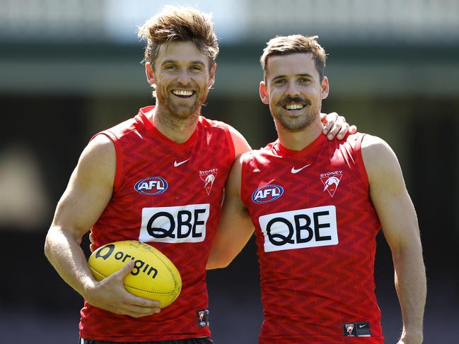 Rampe and Lloyd have an important role to play as the Swans’ most senior leaders as they look to return to the grand final in 2025. Picture: Phil Hillyard